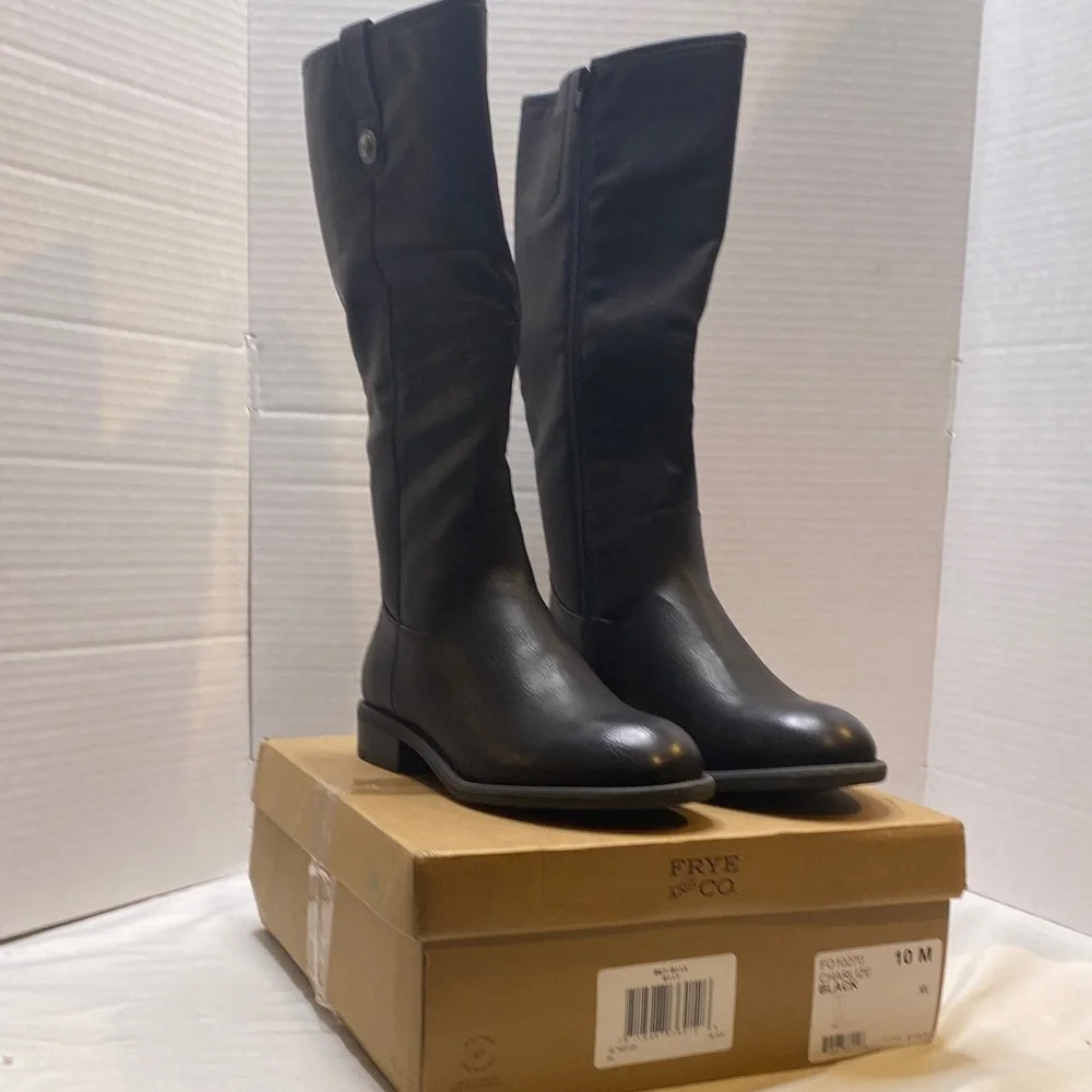 Frye and Co. Womens Charlize Stacked‎ Heel Riding Boots
